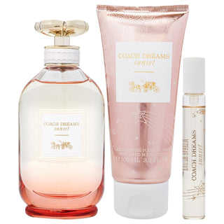 Coach Dreams Sunset 3 Pcs Set For Women: Eau De Parfum Spray + 3.4 Body Lotion + Eau De Parfum Spray by Coach
