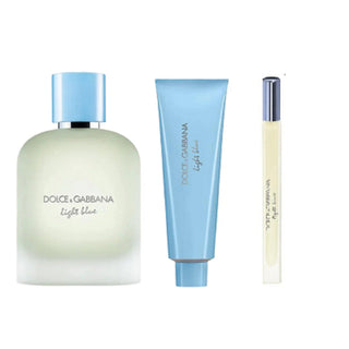 Dolce & Gabbana Light Blue 3 Pcs Set For Men: Eau De Toilette Spray + Eau De Toilette Spray + 1.69 Shower Gel by Dolce & Gabbana