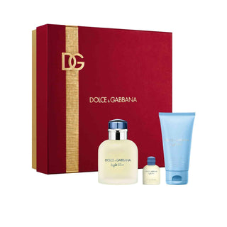 Dolce & Gabbana Light Blue 3 Pcs Set For Men: Eau De Toilette Spray + 1.7 Shower Gel + Eau De Toilette Mini by Dolce & Gabbana