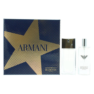 Armani Emporio Diamonds 2 Pcs Set For Men: Eau De Toilette Spray + Eau De Toilette Spray (Hard Box) by Giorgio Armani