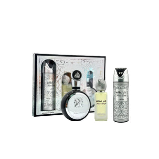 Lattafa Fakhar 3 Pcs Set For Men: Eau De Parfum Spray + 6.7 Perfumed Body Spray + 1.7 Hair Mist by Lattafa