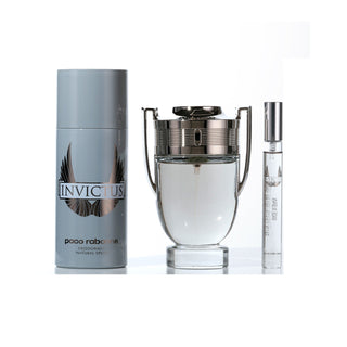 Paco Rabanne Invictus 3 Pcs Set For Men: Eau De Toilette Spray + Eau De Toilette Spray + 5.1 Deodorant Spray by Paco Rabanne