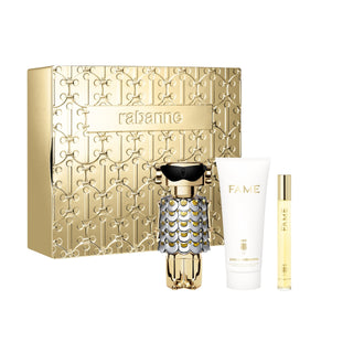 Paco Rabanne Fame 3 Pcs Set For Women: Eau De Parfum + 3.4 Body Lotion + Eau De Parfum Spray by Paco Rabanne