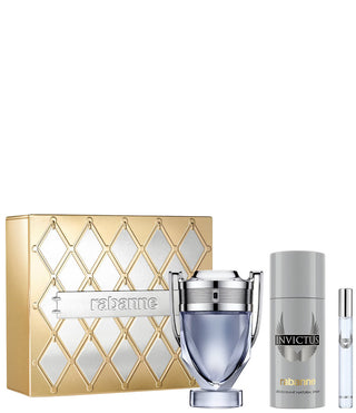 Paco Invictus 3 Pcs Set For Men: Eau De Toilette Spray + Eau De Toilette Spray + 5.1 Deodorant Spray by Paco Rabanne