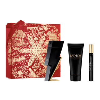 Carolina Herrera Bad Boy 3 Pcs Set: Eau De Toilette Spray + Eau De Toilette Spray + 3.4 Shower Gel. by Carolina Herrera
