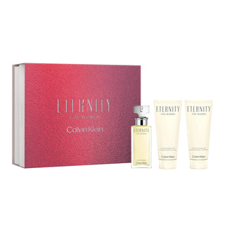 Eternity 3 Pcs Set For Women: Eau De Parfum Spray + 3.3 Body Lotion + 3.3 Shower Gel. by Calvin Klein