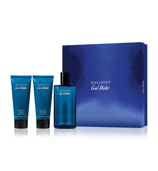 Cool Water 3 Pcs Set For Men: Eau De Toilette Spray + 2.5 Shower Gel + 2.5 After Shave Balm by Davidoff