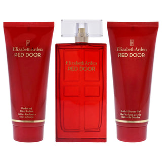 Red Door 3 Pcs Set For Women: Eau De Toilette Spray + 3.3 Body Lotion + 3.3 Shower Gel by Elizabeth Arden