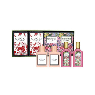 Gucci 4 Pcs Mini Set For Women: 2 X Bloom Eau De Parfum + 2 X Flora Gorgeous Gardenia Eau De Parfum by Gucci