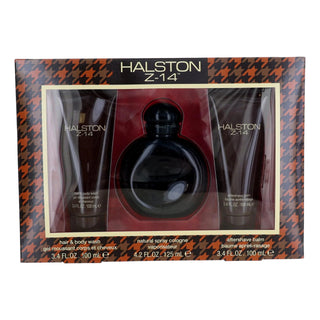 Halston Z-14 3 Pcs Set For Men: 4.2 Cologne Spray + 3.4 Aftershave Balm + 3.4 Hair & Body Wash by Halston