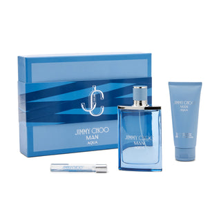 Jimmy Choo Man Aqua 3 Pcs Set: Eau De Toilette Spray + Eau De Toilette Spray + 3.3 Shower Gel by Jimmy Choo