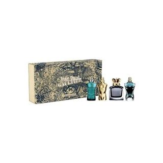 Jean Paul Gaultier 4 Pcs Mini Set For Men: Le Male Eau De Toilette + Le Male Elixir Eau De Parfum + Scandal Eau De Toilette + Le Beau Eau De Toilette by Jean Paul Gaultier