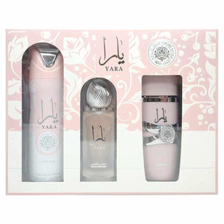 Lattafa Yara 3 Pcs Set For Women: Eau De Parfum Spray + 6.7 Perfumed Spray + 1.7 Hair Mist by Lattafa