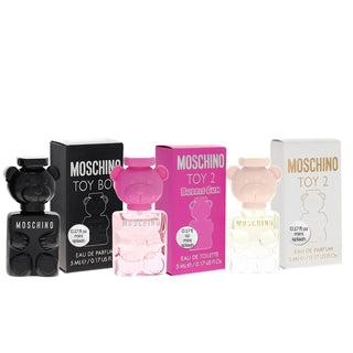 Moschino 3 Pcs Toy Mini Set: Toy Boy Eau De Parfum + Toy 2 Bubble Gum Eau De Toilette + Toy Eau De Parfum. by Moschino