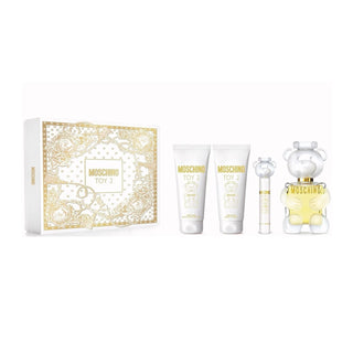 Moschino Toy 2 4 Pcs Set For Women: Eau De Parfum Spray + Eau De Parfum Spray + 3.4 Bath & Shower Gel + 3.4 Body Lotion by Moschino