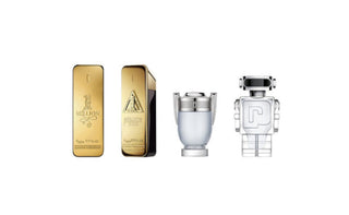 Paco Rabanne 4 Pcs Mini Set For Men: One Million Eau De Toilette + One Million Elixir 0.17 Parfum Intense + Invictus Eau De Toilette + Phantom Eau De Toilette by Paco Rabanne