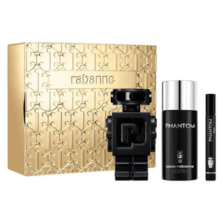 Paco Rabanne Phantom Parfum 3 Pcs Set For Men: 3.4 Parfum Spray + 5.1 Deodorant Spray + 0.34 Parfum Spray by Paco Rabanne