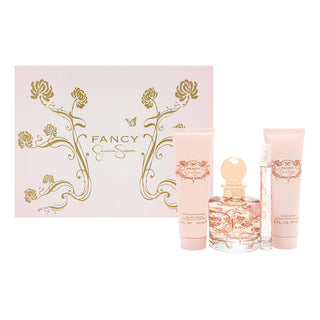 Jessica Simpson Fancy 4 Pcs Set: Eau De Parfum Spray + Eau De Parfum Spray + Body Lotion + Bath & Shower Gel (Hard Box) by Jessica Simpson