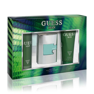 Guess 3 Pcs Set For Men: Eau De Toilette Spray + Body Spray + 6.7 Shower Gel by Guess