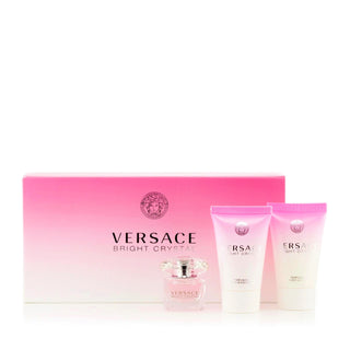 Versace Bright Crystal 3 Pcs Set For Women: Eau De Toilette + 0.8 Shower Gel + 0.8 Body Lotion by Versace