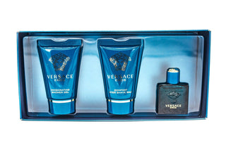 Versace Eros 3 Pcs Set For Men: Eau De Toilette + 0.8 After Shave Balm + 0.8 Shower Gel by Versace