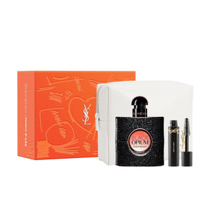 Ysl Black Opium 3 Pcs Set For Women: Eau De Parfum Spray + 0.06 Mascara + Pouch by Yves Saint Laurent