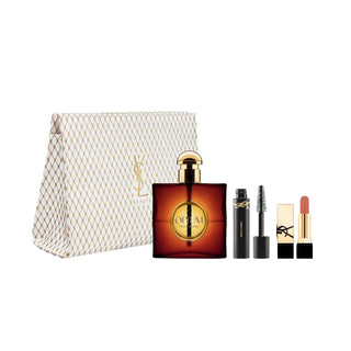 Ysl Opium 4 Pcs Set For Women: Eau De Parfum Spray + 0.06 Mascara + 0.04 Lipstick + Pouch by Yves Saint Laurent